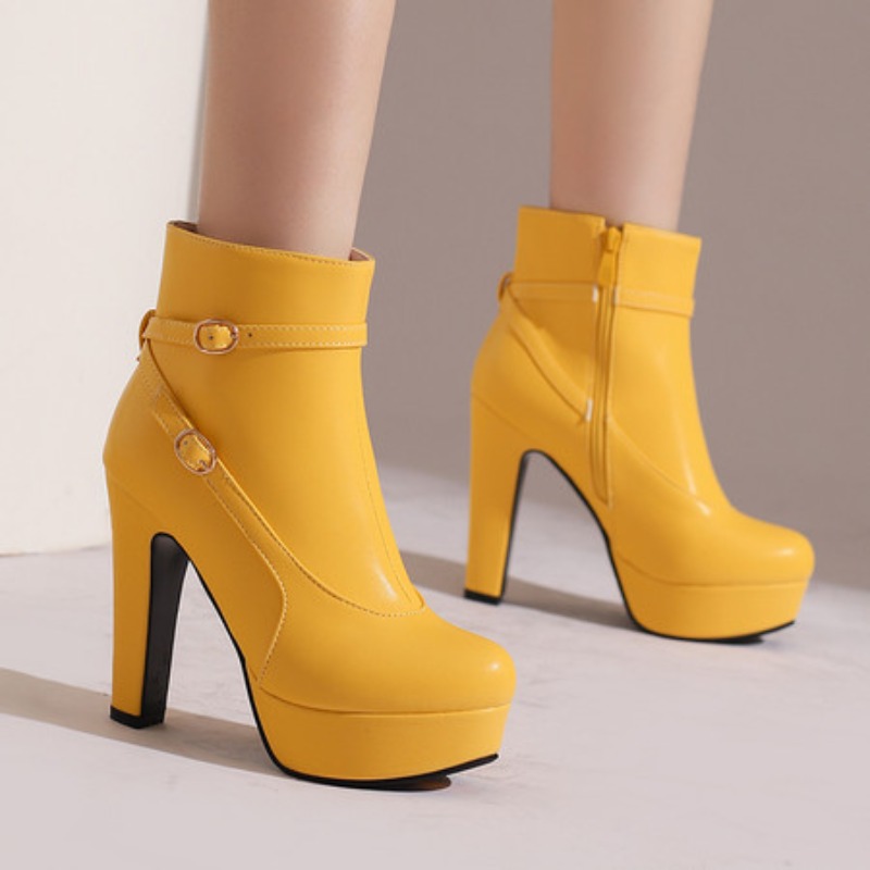 Sewing Fleece - Moda Platform Botları Kadın Seksi Perçinli