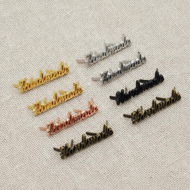Sewing Label - 10 Adet El Yapımı Harfli Metal