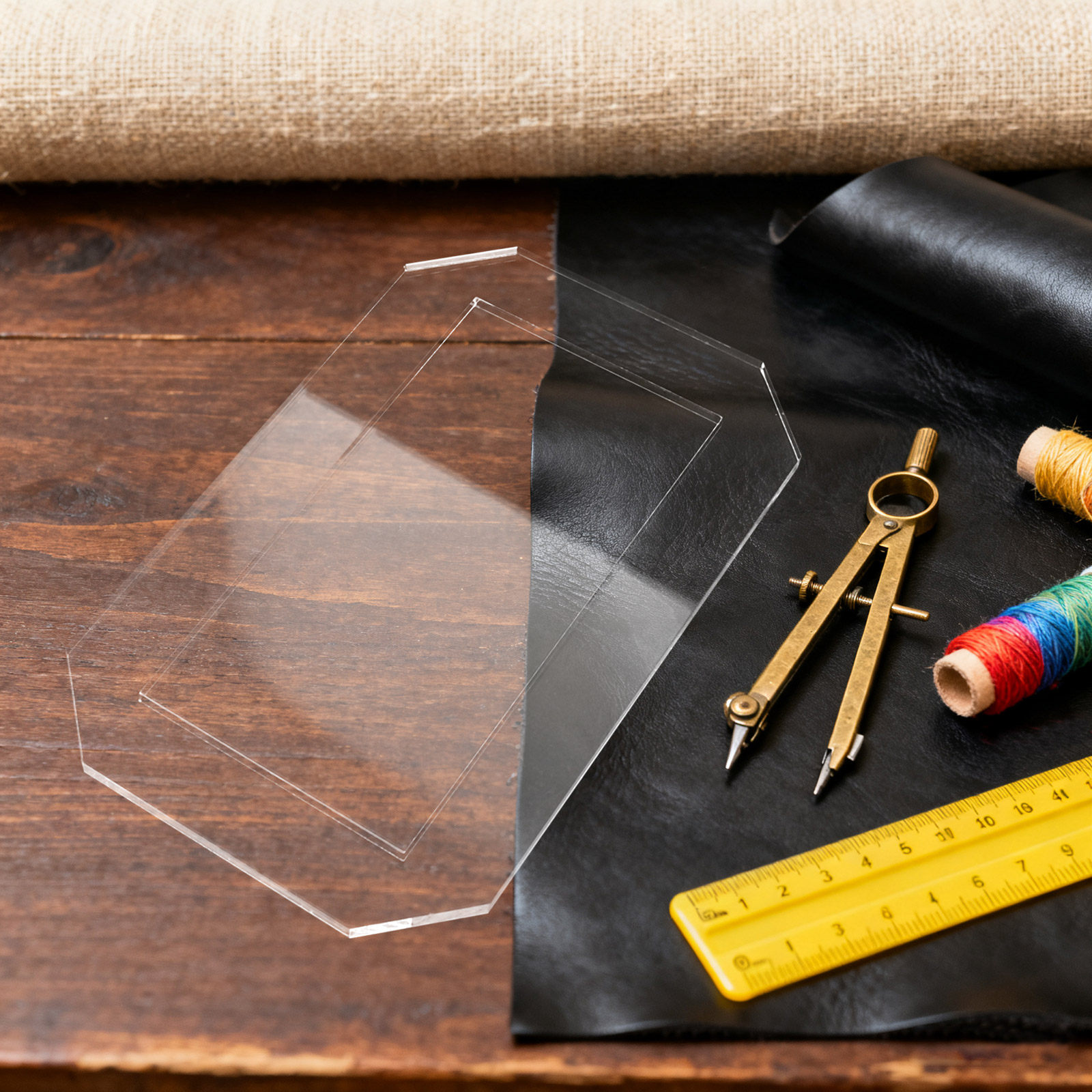 Quilting Ruler Square - 4 Adet Şeffaf Akrilik Kare ve