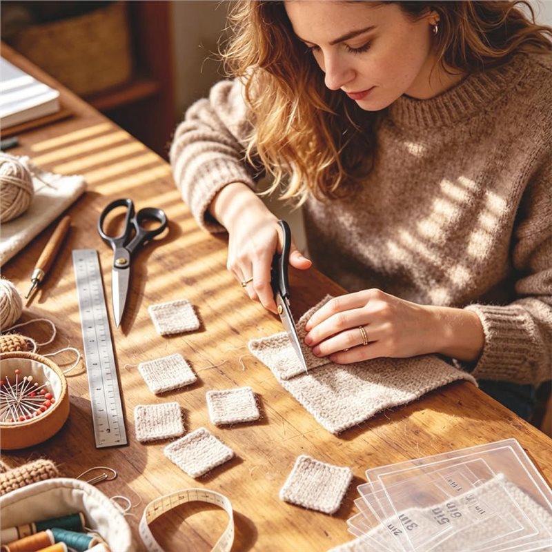 Quilting Ruler Square - 8 Adet Şeffaf Akrilik Kare Kapitone