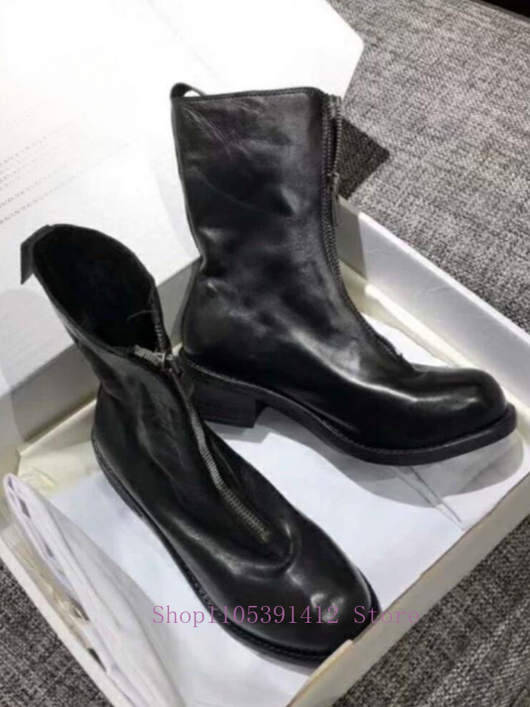 Lüks erkek ayakkabıları hakiki - Sewing Front Zipper incelemesi ve fiyatı