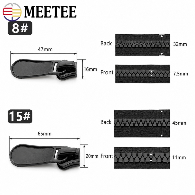 2 Adet 8 # /15 #   70-120cm Re - Sewing Front Zipper incelemesi ve fiyatı